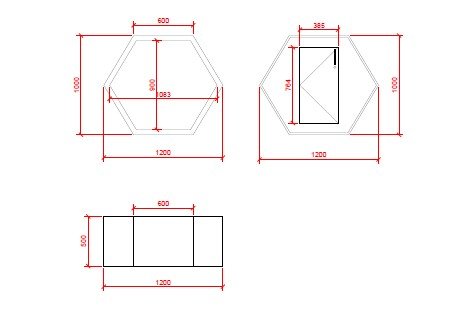 Counter C: Hexagon Shape CAD
