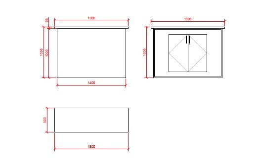 Counter D: Worktop Options CAD