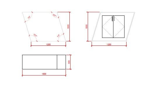 Counter F: Rhombus Shape CAD