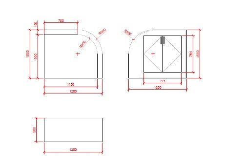 Counter B: Curved Front CAD