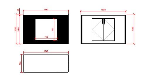 Counter J: Slatted Design CAD drawing sample